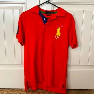 Polo Ralph Lauren Colorful Orange Big Pony Pplo Short Custom Fit Medium